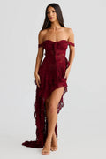Hot Girls Backless See-Through Tube Top Midi Dress