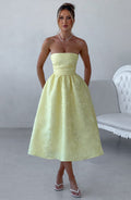 Celeste Strapless Brocade Midi Dress